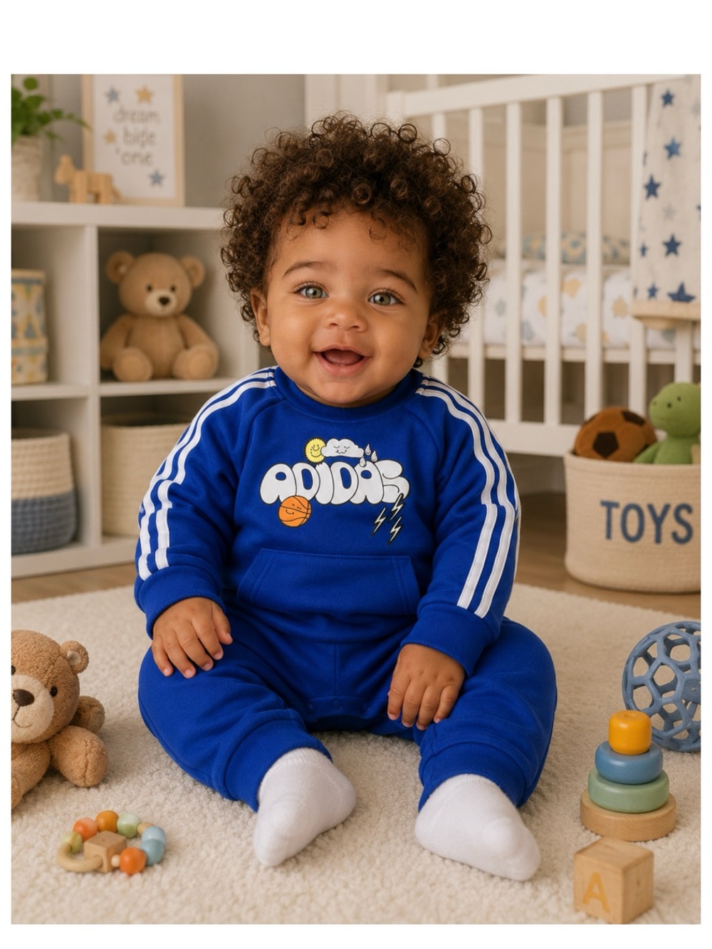 Adidas baby Royal Blue Jumper size 24 months